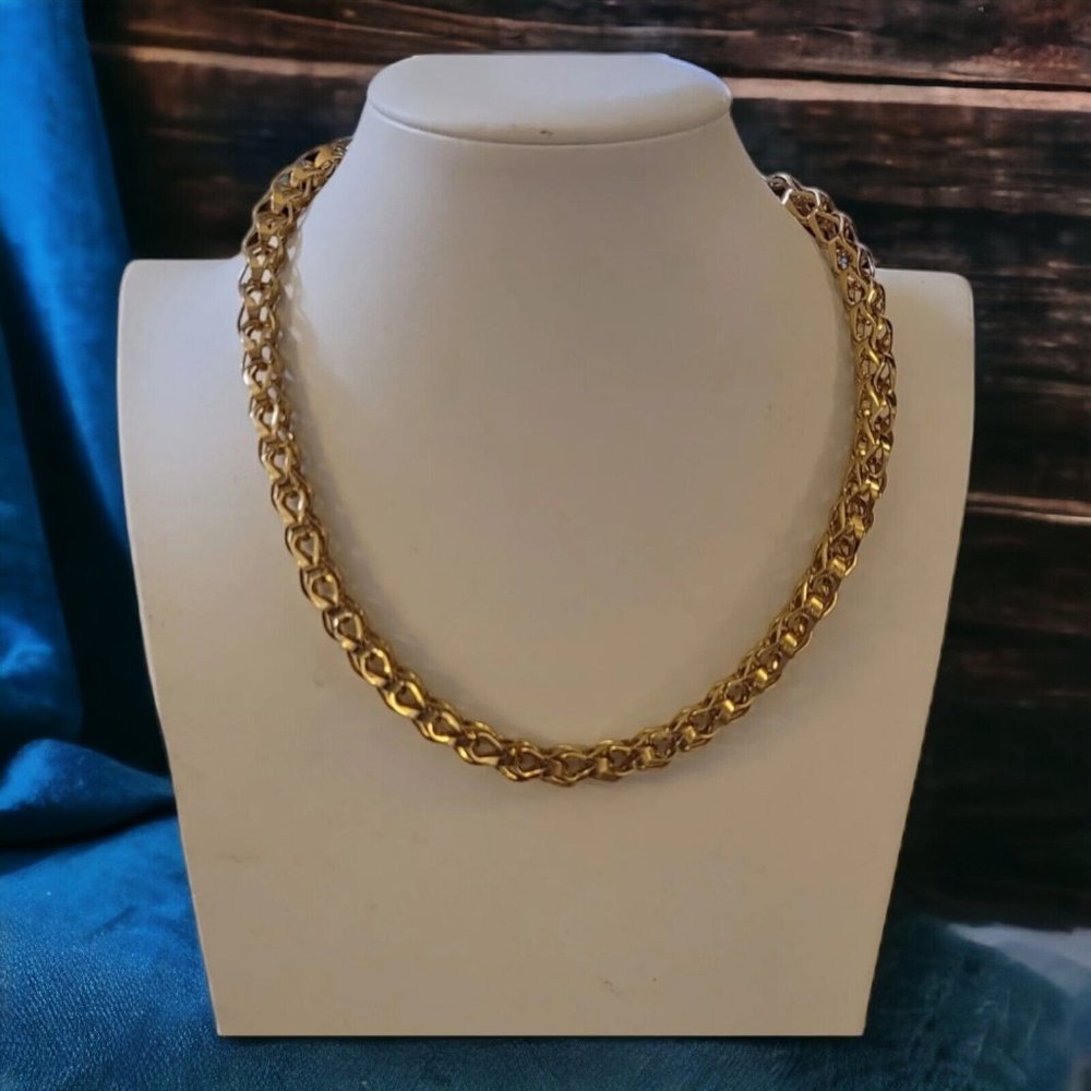 Vintage 1970's Link Necklace Gold Tone Lobster Clasp 18 Inch
